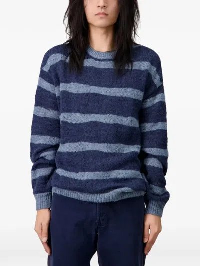 Coor Stripe-pattern Sweater In Gray