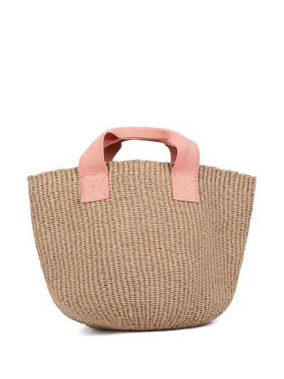 Chloé Logo-embroidered Tote Bag In Brown