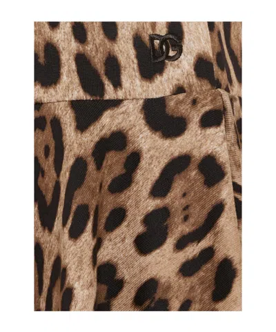 Dolce & Gabbana Leopard-pattern Skirt In Multi
