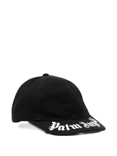 Palm Angels Logo Baseball Cap In Black