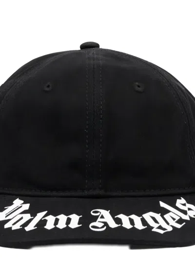 Palm Angels Logo Baseball Cap In Black