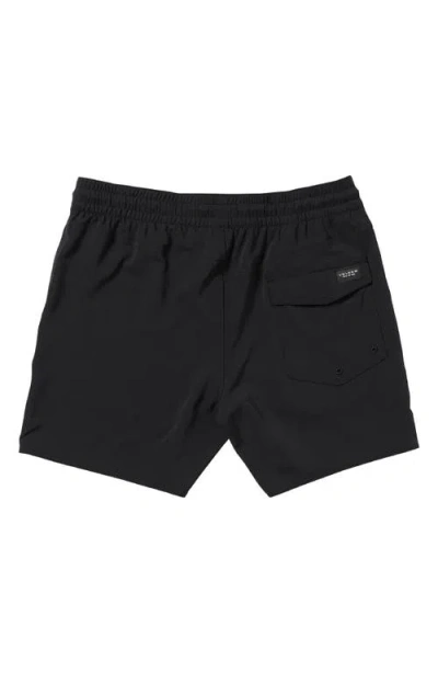Volcom Lido Solid Swim Trunks In Black