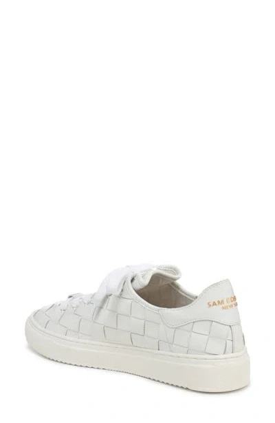 Sam Edelman Poppy Woven Sneaker In White