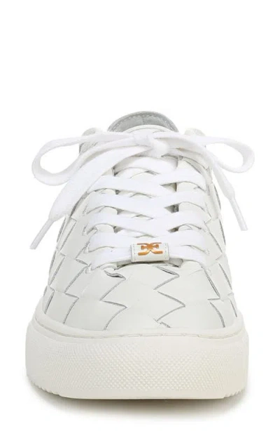 Sam Edelman Poppy Woven Sneaker In White