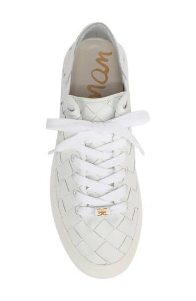 Sam Edelman Poppy Woven Sneaker In White
