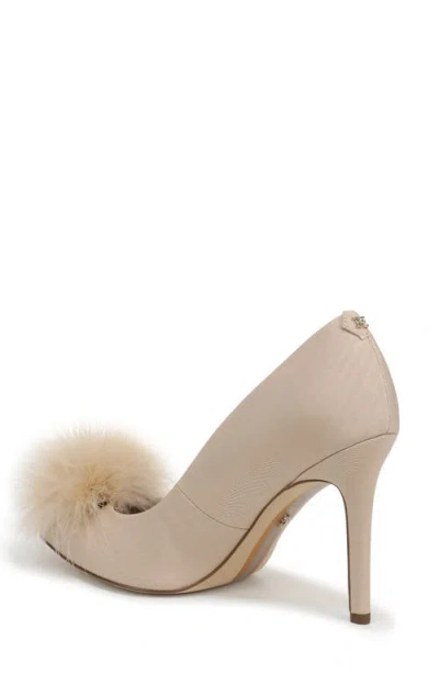 Sam Edelman Hazel Feather Embellished Pump In Neutral