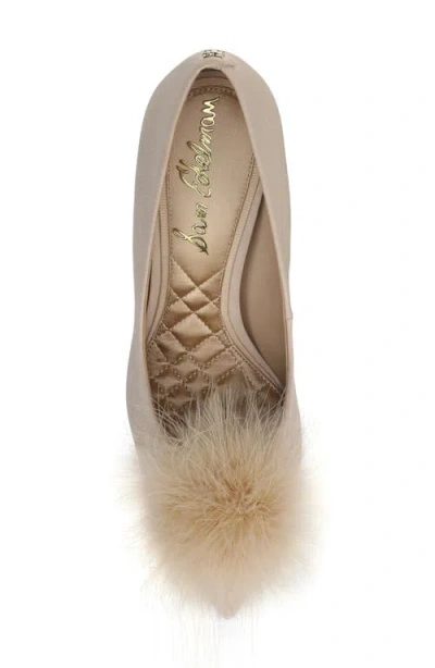 Sam Edelman Hazel Feather Embellished Pump In Neutral