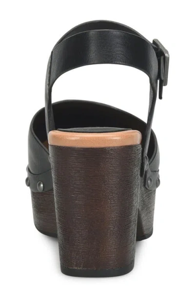 Korks Lapra Platform Clog In Black