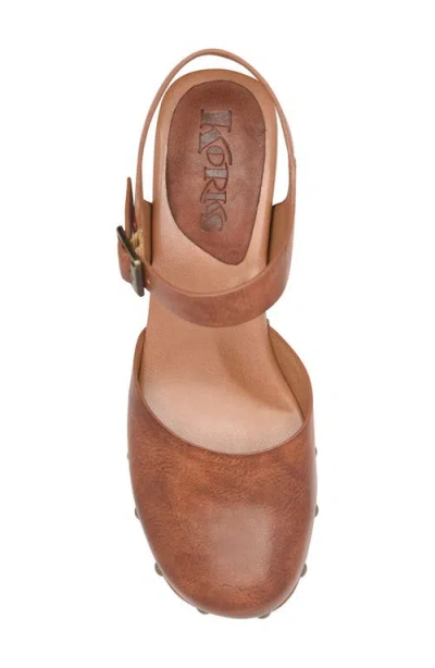Korks Lapra Platform Clog In Brown