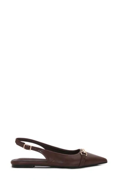 Berness Bit Slingback Flat In Brown