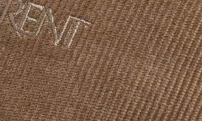 Saint Laurent Logo-embroidered Cotton-corduroy Baseball Cap In Brown