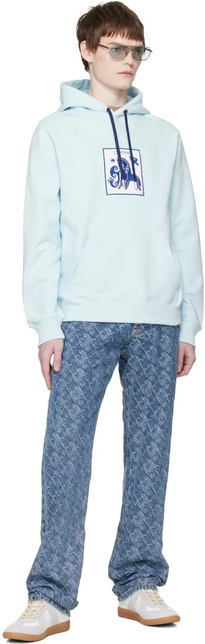 Lanvin Blue Lunar Year Jacquard Jeans In Blue