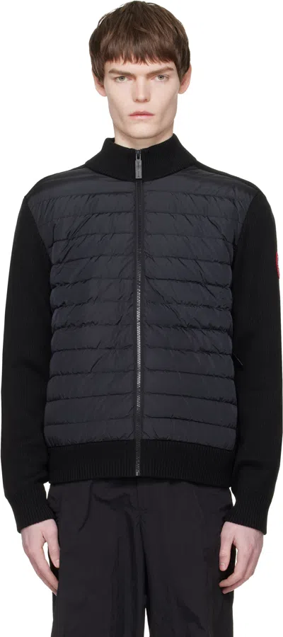 Canada Goose Down-merino Wool Hybridge Puffer Jacket In Black