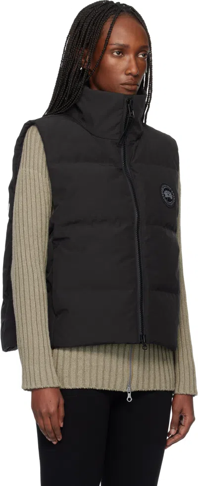 Canada Goose Down-filled Grandview Cropped Gilet In Black