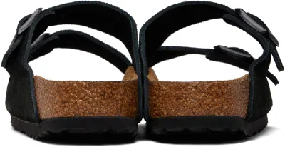 Birkenstock Arizona Suede Sandals With Buckled-straps In Black