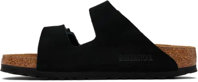 Birkenstock Arizona Suede Sandals With Buckled-straps In Black
