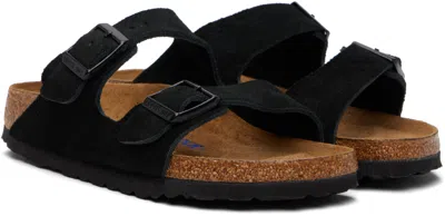 Birkenstock Arizona Suede Sandals With Buckled-straps In Black