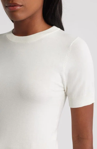 Mango Short Sleeve Sweater In White