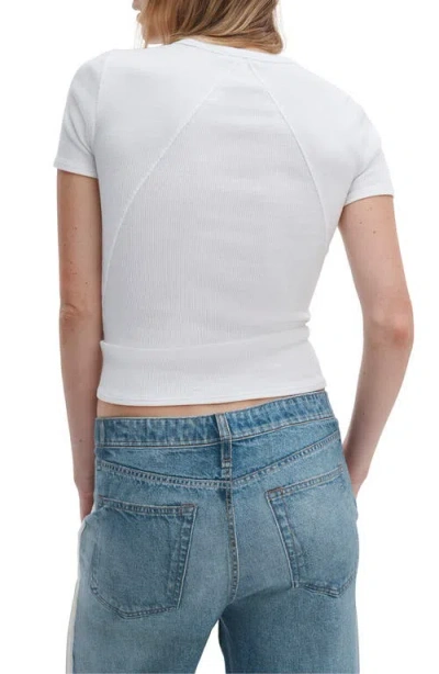 Rag & Bone The Essential Rib Short Sleeve Crew Tee White