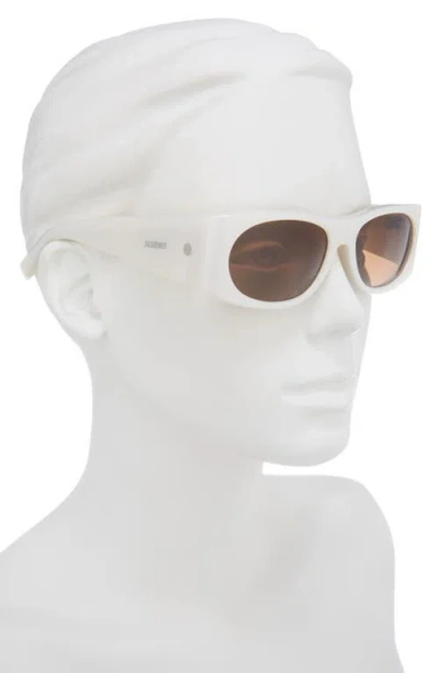 Jacquemus Les Lunettes 158 Rectangular Sunglasses In White