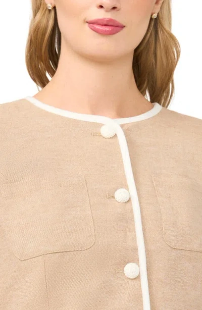 Cece Contrast Patch Pocket Jacket In Neutral