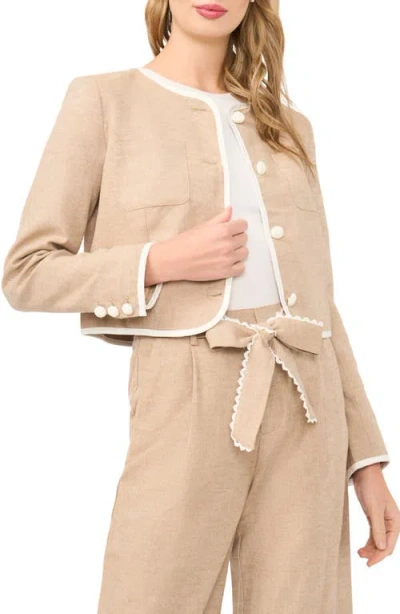Cece Contrast Patch Pocket Jacket In Neutral