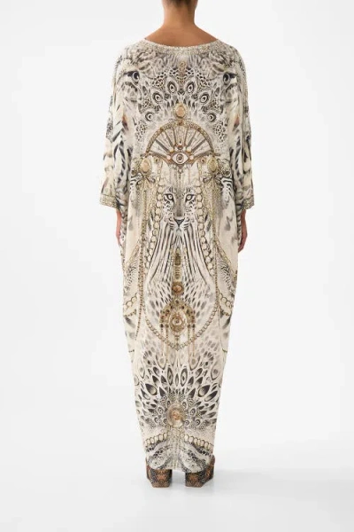 Camilla V Neck Batwing Kaftan In Multi