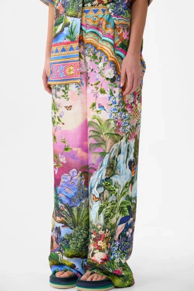 Camilla Button Front Lounge Pant In Multi