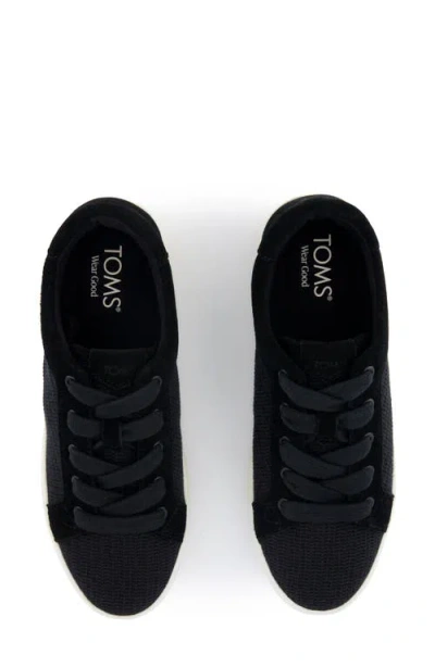Toms Women's Rea Lace-up Platform Sneaker Mesh And Suede In Black