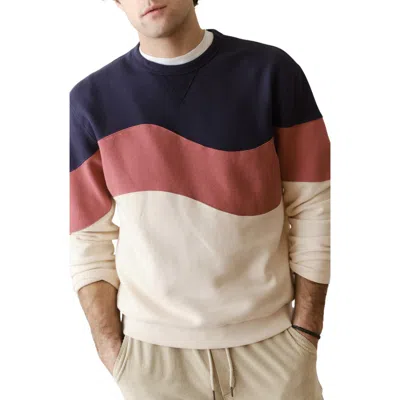 Marine Layer Relaxed Fit Cloud Crewneck Sweatshirt In Multi