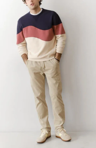 Marine Layer Relaxed Fit Cloud Crewneck Sweatshirt In Multi