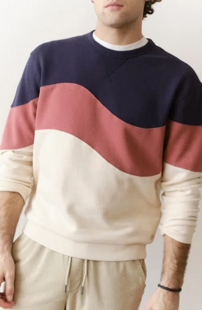 Marine Layer Relaxed Fit Cloud Crewneck Sweatshirt In Multi
