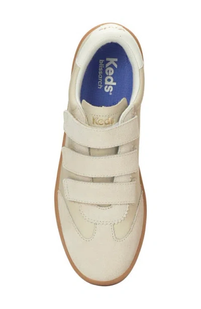 Keds Ace Ii Velcro Leather Sneakers Oatmeal In Brown