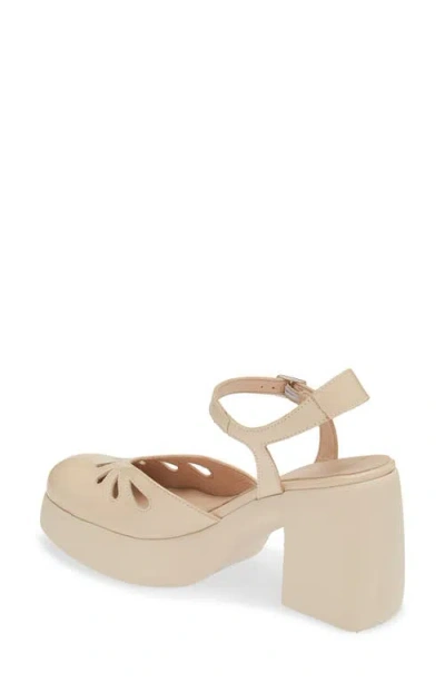 Wonders Ankle Strap Platform Pump In Neutral