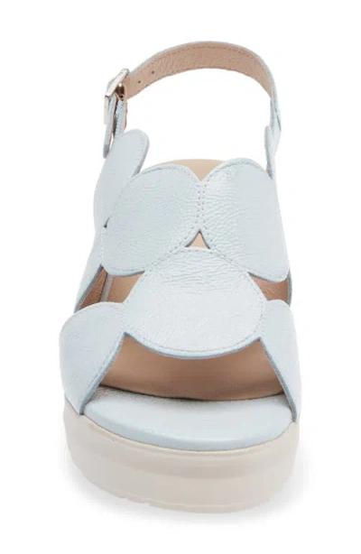 Wonders Platform Sandal In Blue