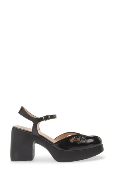 Wonders Ankle Strap Platform Pump In Black
