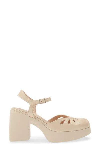 Wonders Ankle Strap Platform Pump In Neutral