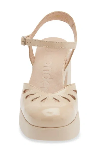 Wonders Ankle Strap Platform Pump In Neutral