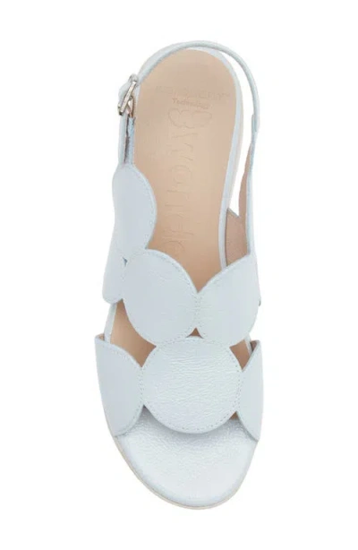 Wonders Platform Sandal In Blue