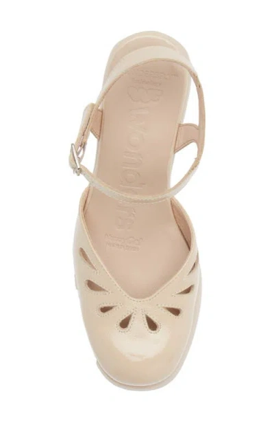 Wonders Ankle Strap Platform Pump In Neutral