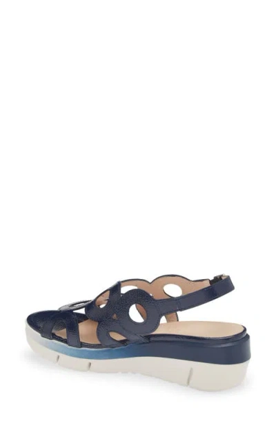 Wonders Slingback Platform Slide Sandal In Multi
