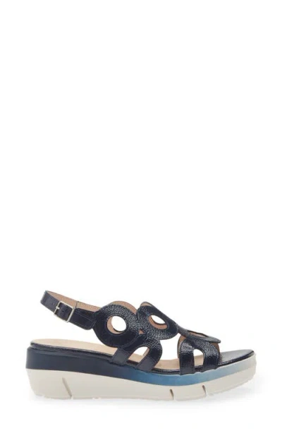 Wonders Slingback Platform Slide Sandal In Multi
