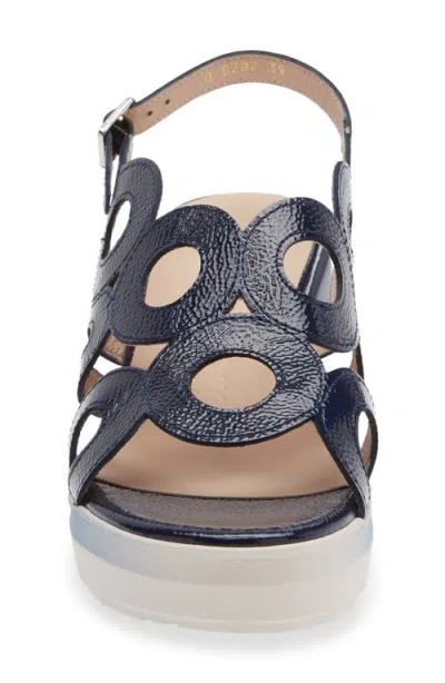 Wonders Slingback Platform Slide Sandal In Multi