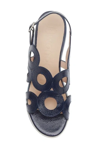 Wonders Slingback Platform Slide Sandal In Multi