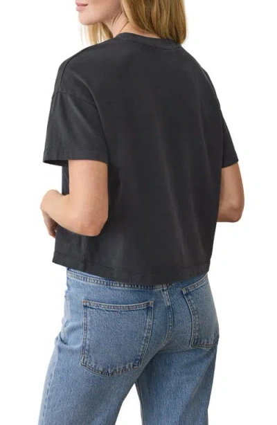 Marine Layer Cloud 9 Jersey Crewneck T-shirt In Black
