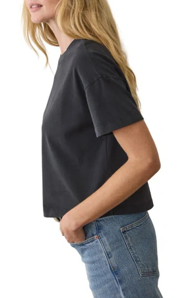 Marine Layer Cloud 9 Jersey Crewneck T-shirt In Black