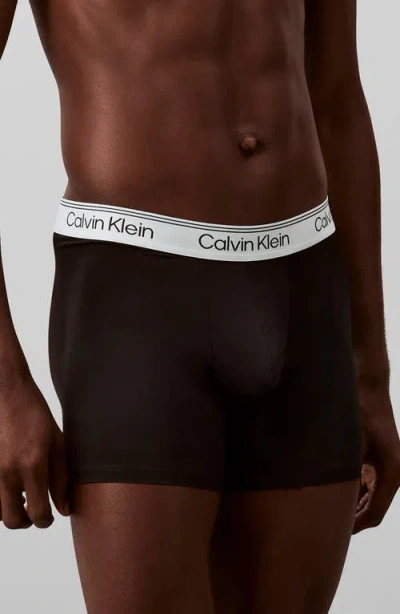 Calvin Klein Assorted 3-pack Microfiber Boxer Briefs In Black