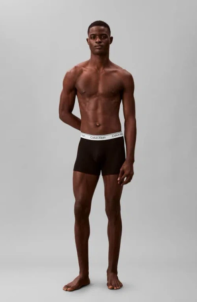 Calvin Klein Assorted 3-pack Microfiber Boxer Briefs In Black