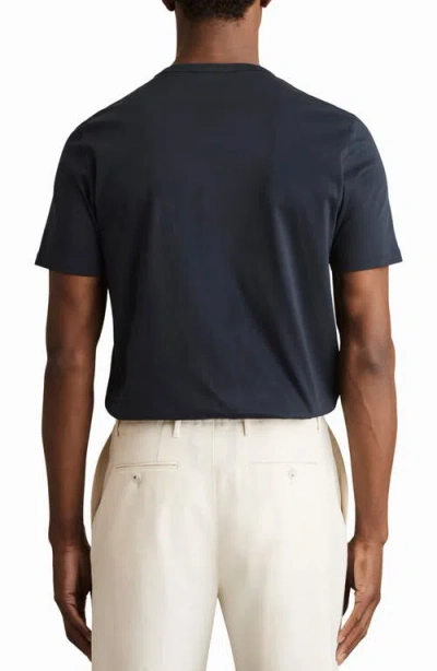 Reiss Navy Blaikie Airwater-cotton Relaxed-fit T-shirt In Blue