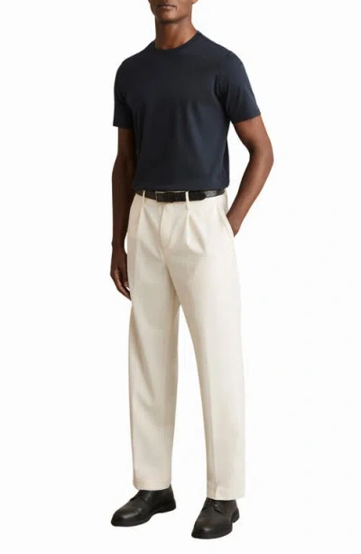 Reiss Navy Blaikie Airwater-cotton Relaxed-fit T-shirt In Blue